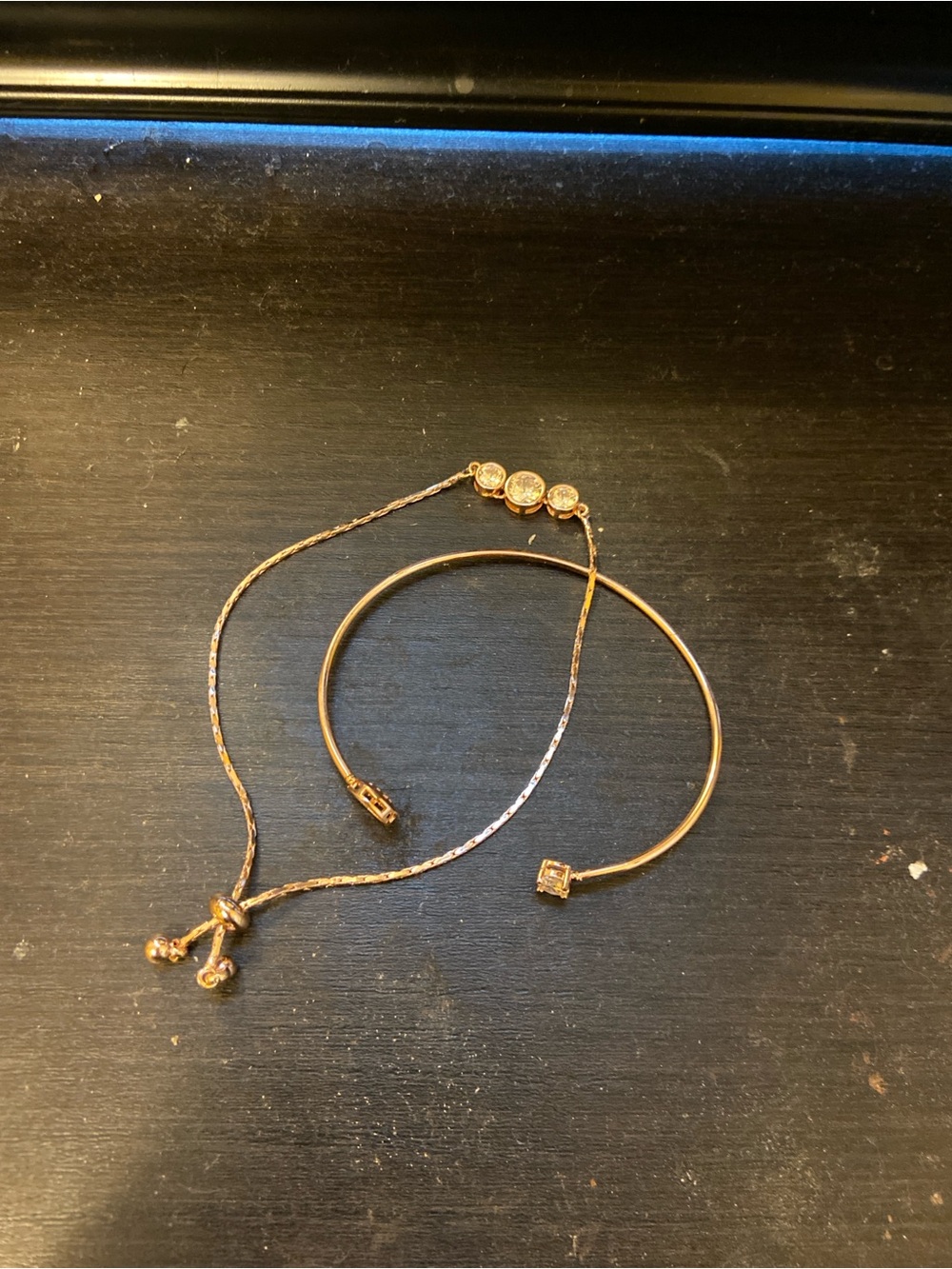 Rose Gold Pink Y2K Bracelet & Gold Watch Set